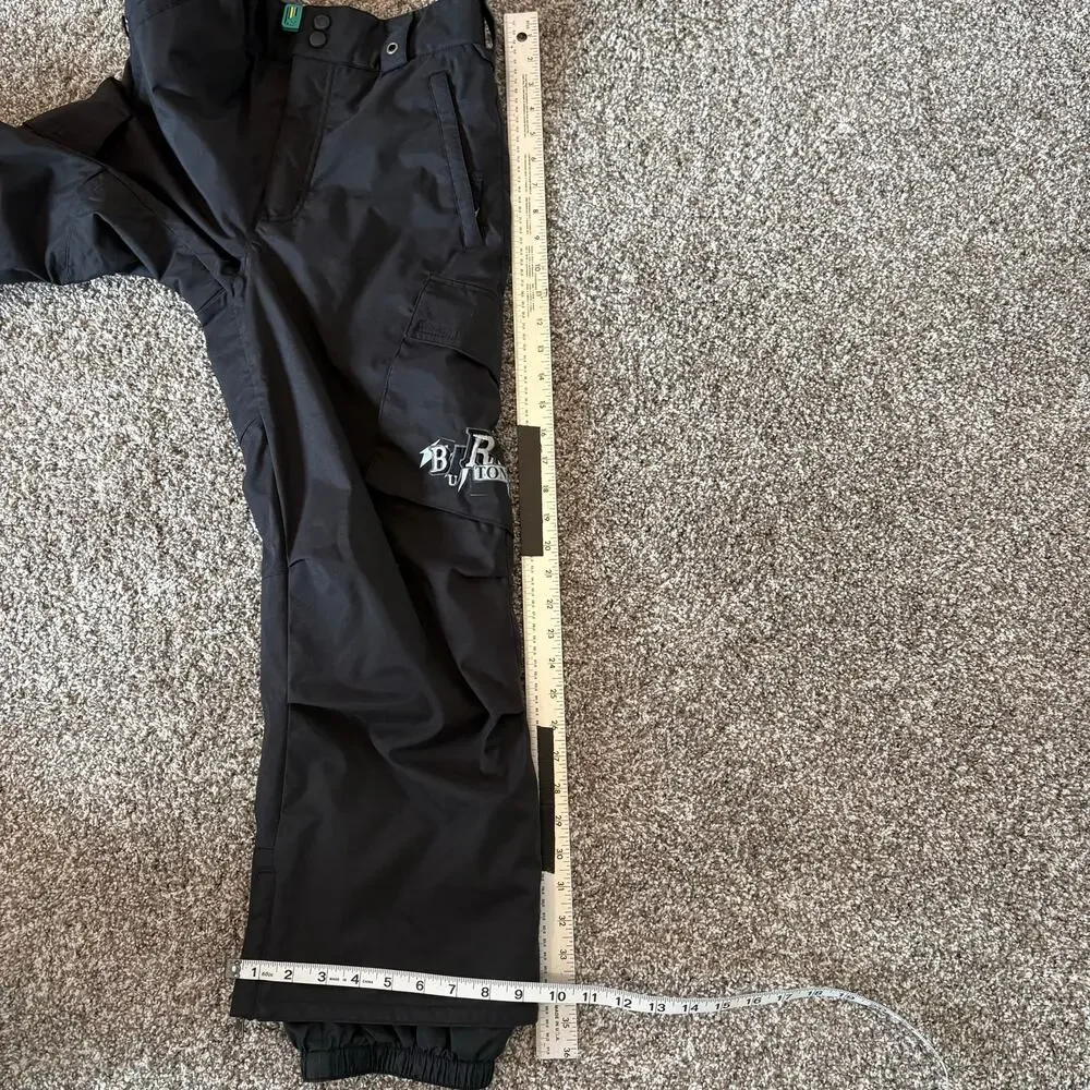 Burton Youth M Snowboard Pants Black Insulated Cargo Waterproof Ski Boys Girls